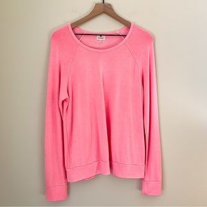Sundry Raglan Pullover Sweatshirt, Size 2, Pop Peach